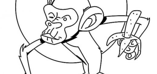 ausmalbild Affe (9)