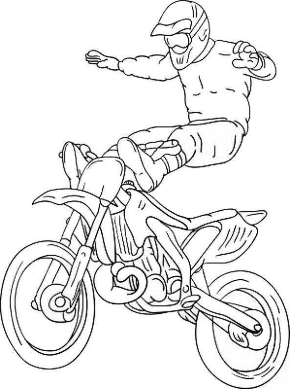 Ausmalbilder zum ausdrucken Motorrad. Bild 7
