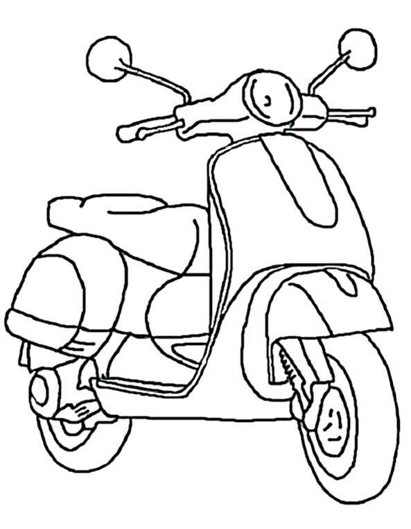 Ausmalbilder zum ausdrucken Motorrad. Bild 8