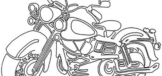 Ausmalbilder zum ausdrucken Motorrad. Bild 10