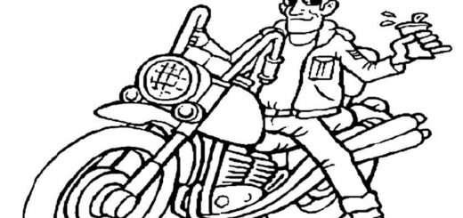 Ausmalbilder zum ausdrucken Motorrad. Bild 11