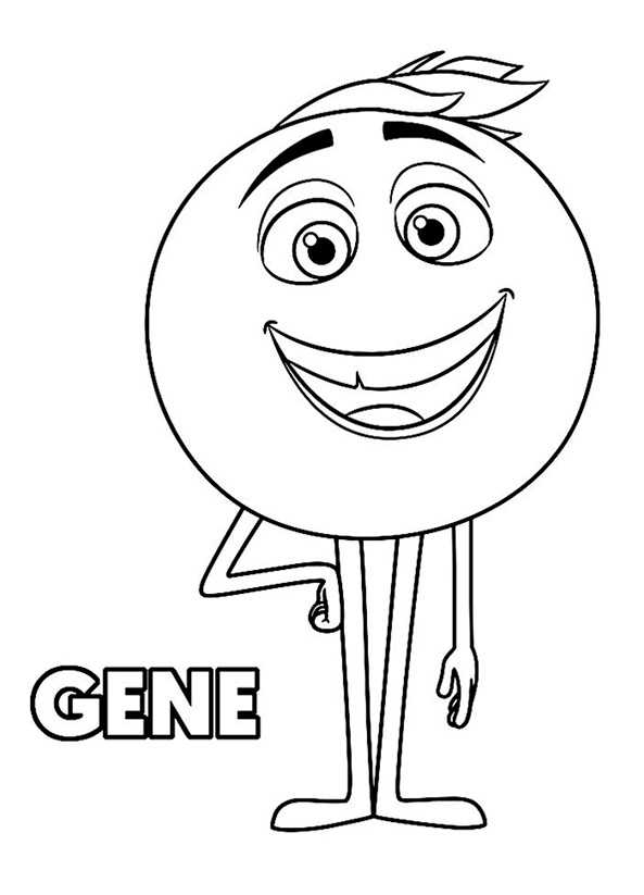 Ausmalbilder Emoji Gene